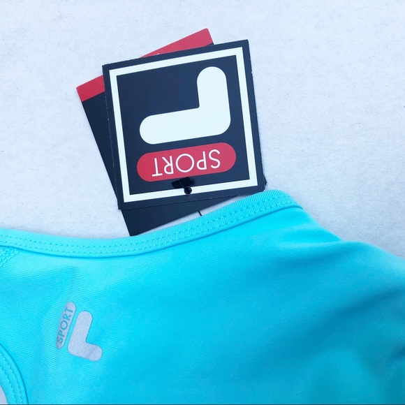 FILA SPORT bra workout Cozumel Water blue NWT XS - Picture 3 of 9